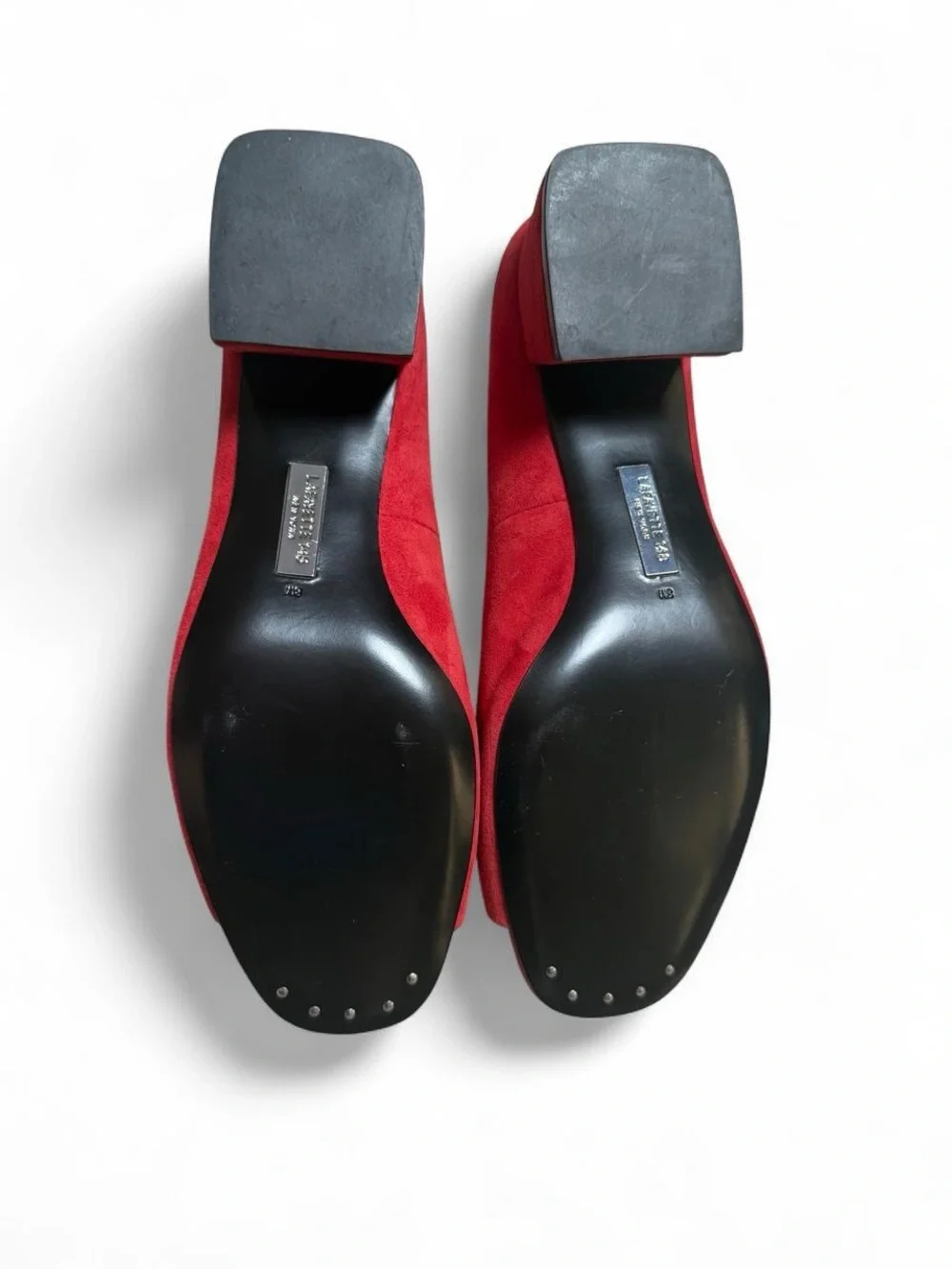 Lafayette 148 New York Crimson Red Suede Peep-Toe Pumps